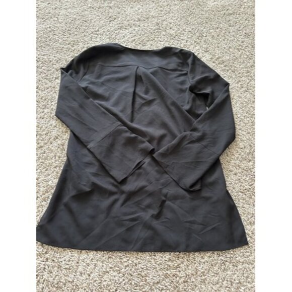 BCBGeneration Women's Black Long Sleeve Sheer Flowy Layered Blouse Size XS - Picture 10 of 10
